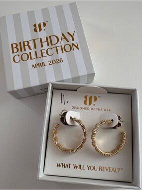 Bomb Party April26 Close to You Earrings ER92231 Diamond CZ Gold Plating